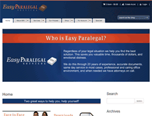 Tablet Screenshot of easyparalegalservices.com